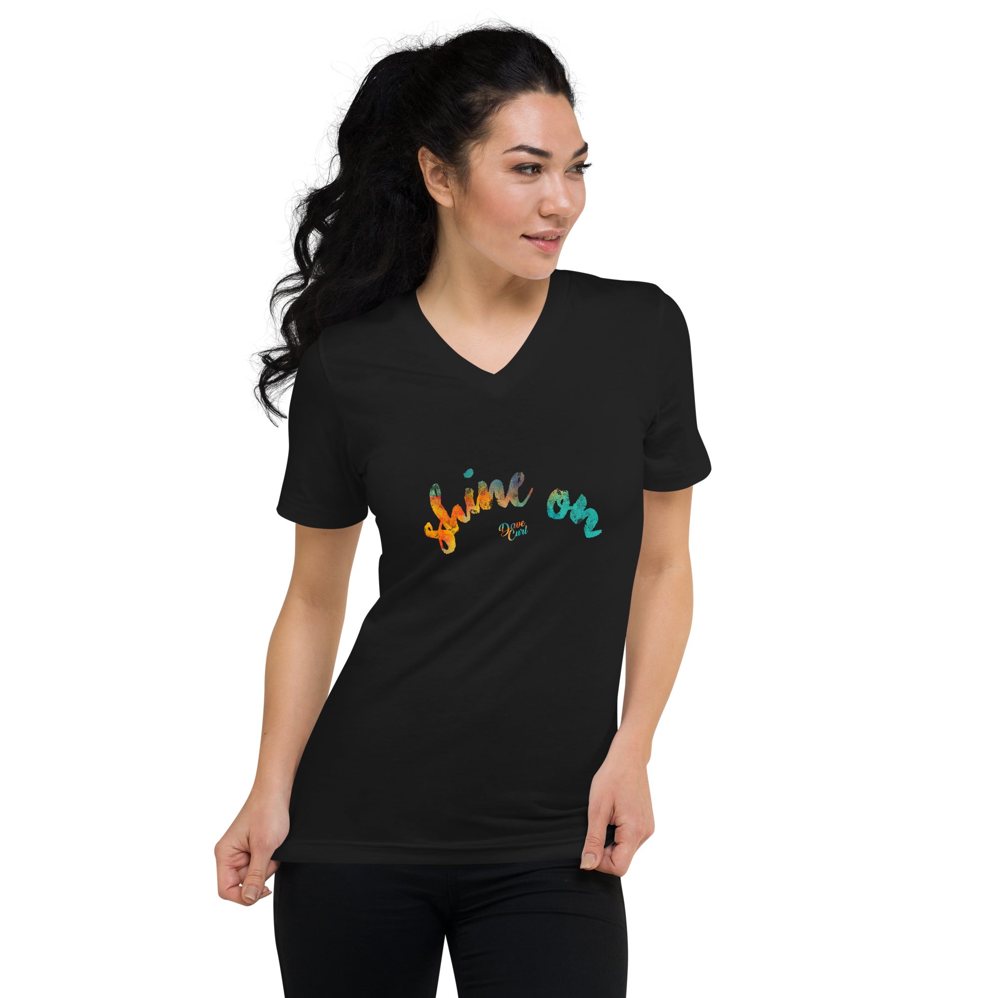 black v neck t shirt